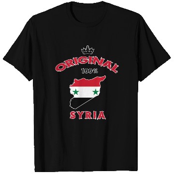 Discover Syria original 100% flag design T Shirts