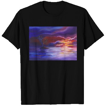 Discover Colorful Sunset Landscape Painting T Shirts
