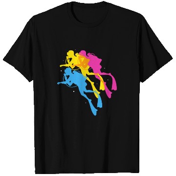 Discover Retro Colorful Scuba Diving T Shirts