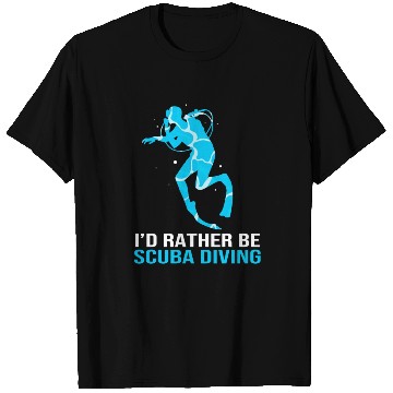 Discover Funny Scuba Diver Id Rather Be Scuba Diving T Shirts
