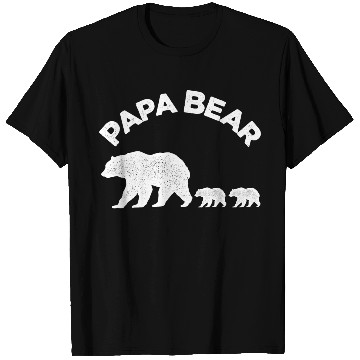 Discover Vintage Papa Bear with Two Cubs Daddy Bear Twin T Shirts