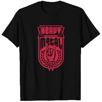 Discover Banner heavy metal logo T Shirts