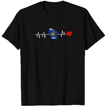 Discover Wisconsin Heartbeat Gift T Shirts
