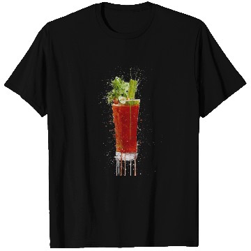 Discover Blood Mary cocktail watercolor art T Shirts