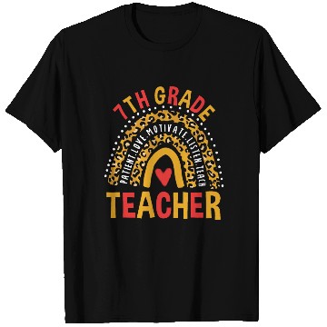 Discover First Day Of School Leopard 7th Grade Teacher T Shirts