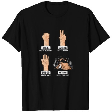 Discover Rock Paper Scissors Nothing Beats Camping Funny Ca T Shirts
