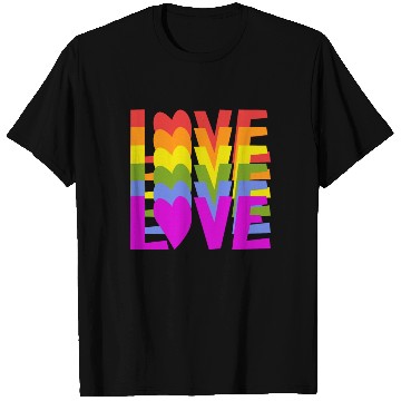 Discover Lgbtq Gay Pride Month Rainbow Love Is Love T Shirts