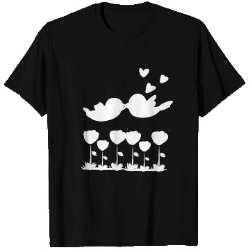 Discover love bird animals nature flowers T Shirts