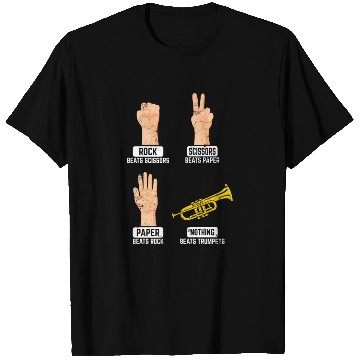 Discover Rock Paper Scissors Nothing Beats Trumpets Trumpet T Shirts