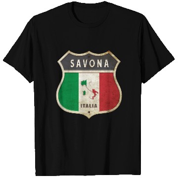 Discover Savona Italy coat of arms flags design T Shirts