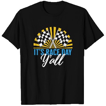 Discover It's Race Day Y'all T Shirts, Race Day Checkered