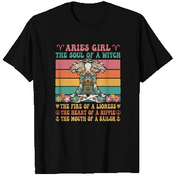 Discover Aries Girl Astrology Sign T Shirts