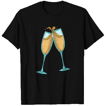 Discover Champagne Glasses / Cheers T Shirts