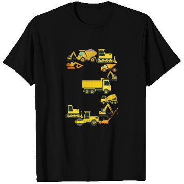 Discover Construction Trucks 3rd Birthday 3 Year Old Boys T Shirts