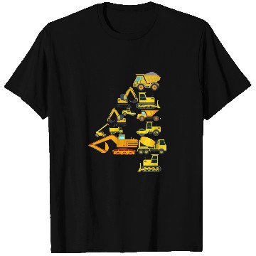 Discover 4th Birthday Construction Trucks For 4 Year Old T Shirts