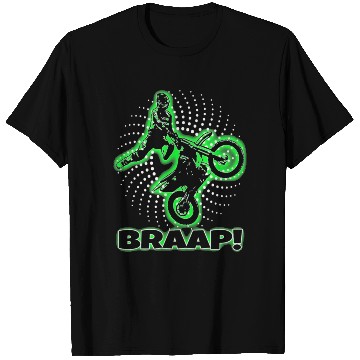 Discover Braap Green Motocross Dirt Bike T Shirts