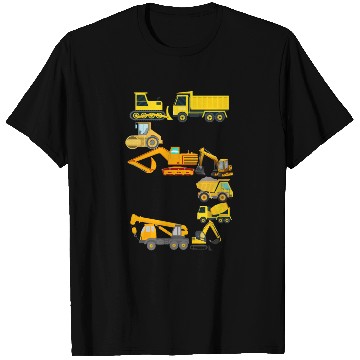 Discover Construction Vehicles Trucks For 5 Five Year Old T Shirts
