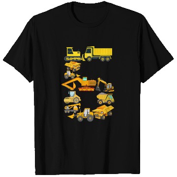 Discover Construction Vehicles Trucks For 6 Year Old Boys T Shirts