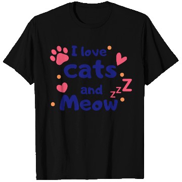 Discover I love cats and Meow Funny T Shirts