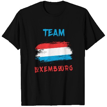 Discover Team Luxembourg flags design T Shirts