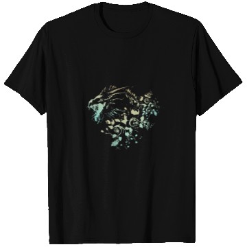 Discover Dragon Flowers - Green Gradient T Shirts