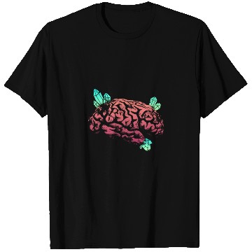 Discover Brain with Crystal - Red and Green T Shirts