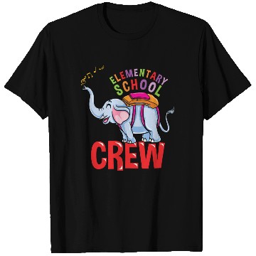 Discover Back To School Elephant Elementary School Crew T Shirts