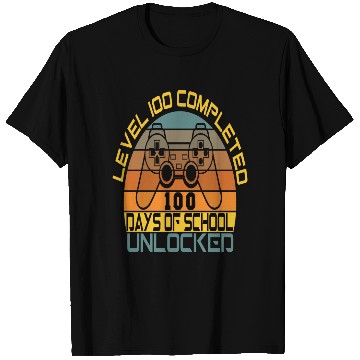 Discover Level 100 completed 100 days of school unlocked T Shirts