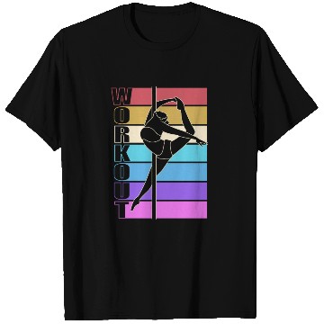 Discover Retro Workout Pole Dancing Pole Dancer T Shirts