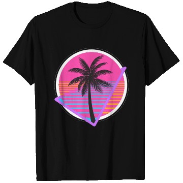 Discover Neon Sunset Palm Tree T Shirts