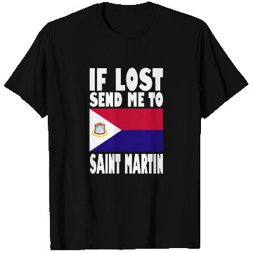 Discover Saint Martin Flag Saying T Shirts