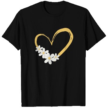 Discover Daisy Flower Heart Women Gardener T Shirts