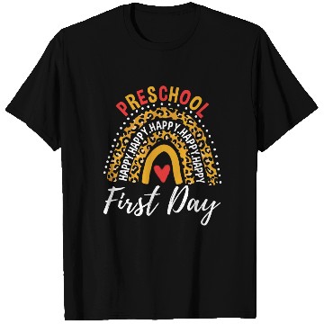 Discover Rainbow First Day Of School Preschool Teacher T Shirts
