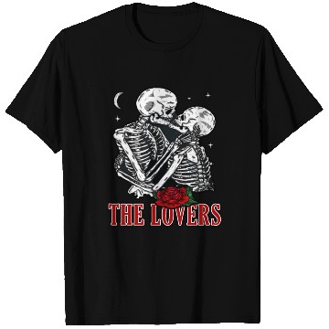 Discover The Lovers Vintage Tarot Card Astrology Skull T Shirts