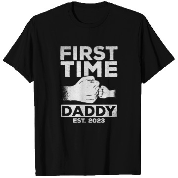 Discover First Time Daddy Est. 2023 Daddy To Be Paternity T Shirts