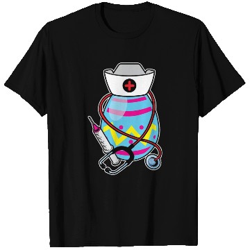 Discover Funny Easter Egg Nurse Stethoscope Syringe RN T Shirts