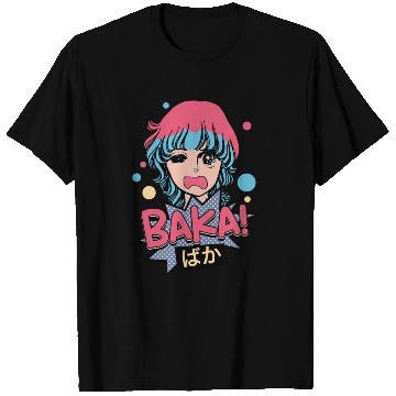 Discover Baka! Japanese Aesthetic Otaku Girl Vintage T Shirts