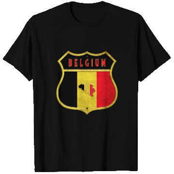 Discover Belgium coat of arms flags design T Shirts