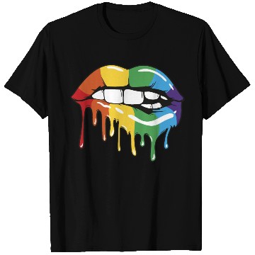 Discover Rainbow lips T Shirts