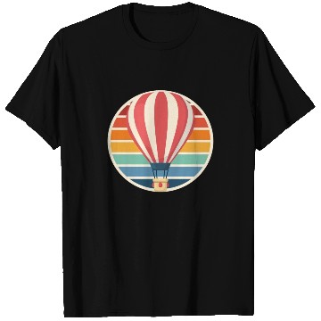 Discover Hot Air Balloon Retro Driving Flight T Shirts