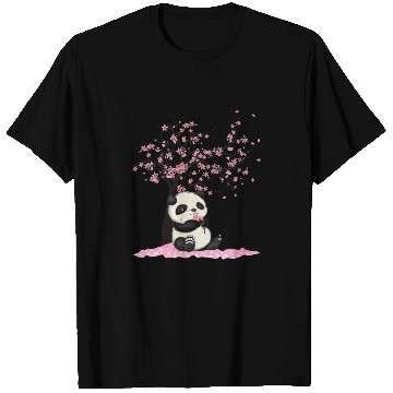 Discover Cherry Blossom Japanese Art Panda Lover Panda Bear T Shirts