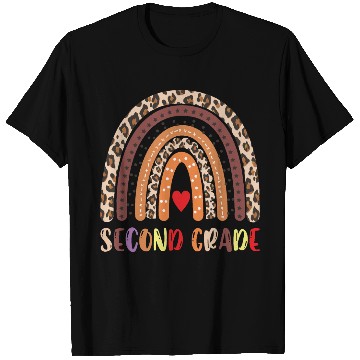 Discover Second Grade Teacher Leopard Rainbow T Shirts