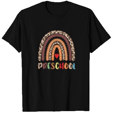 Discover Preschool Teacher Leopard Rainbow Back To School T Shirts