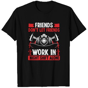 Discover Firefighter Funny Fire Hose Night Shift Fire Mask T Shirts