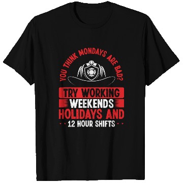 Discover Firefighter Fire Hose Mask Night Shift Firemen T Shirts