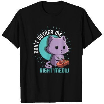 Discover Meow Kawaii Cat Playing Video Game Lover Gaming T Shirts