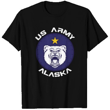 Discover Us Army Alaska Polar Bear Patch T Shirts