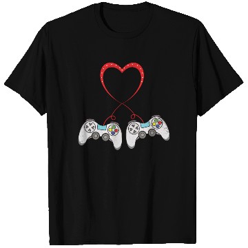 Discover Love Controller Play Video Game Heart Gamer Gaming T Shirts