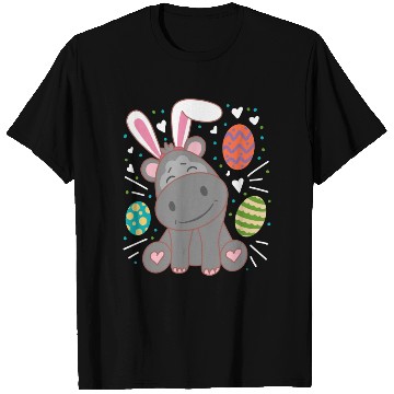 Discover Hippo Wearing Rabbit Bunny Ears Funny Easter T Shirts