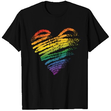 Discover LGBT Gay Lesbian Pride Month Heart Flag T Shirts